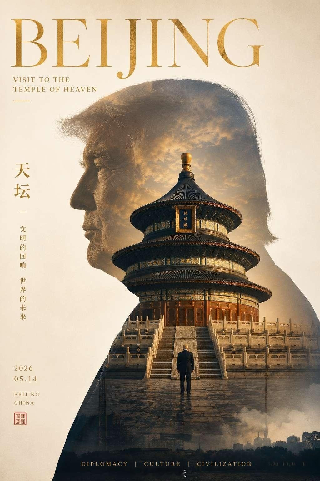 这图做得很有美剧的质感了，不知道网友用哪个AI原生应用生成的，当然中心思想传递得
