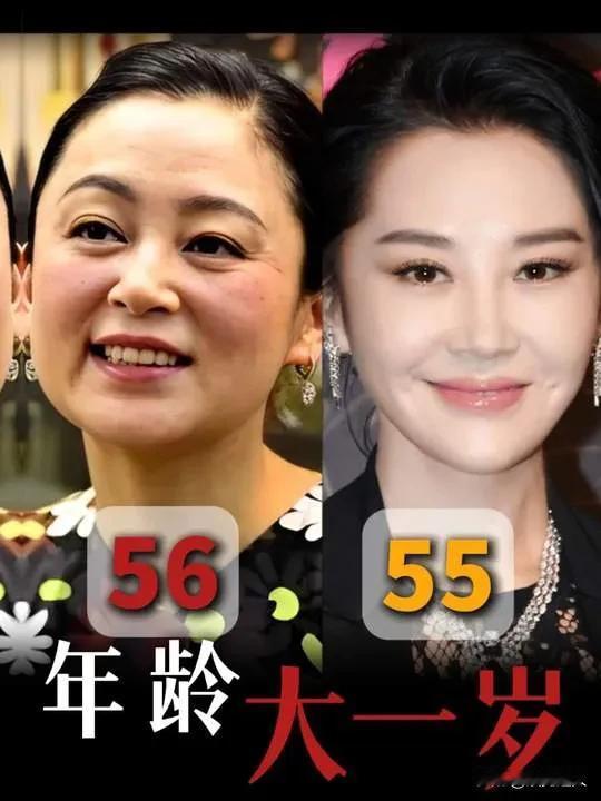 陈红居然只比许晴大一岁？！可你瞅瞅，55岁的许晴看着还跟小姑娘似的，56岁的陈红