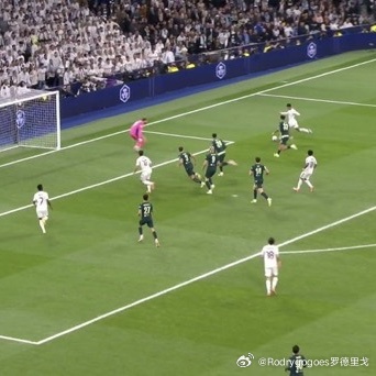 罗德里戈给贝林也送出了一脚妙传皇马vs曼城