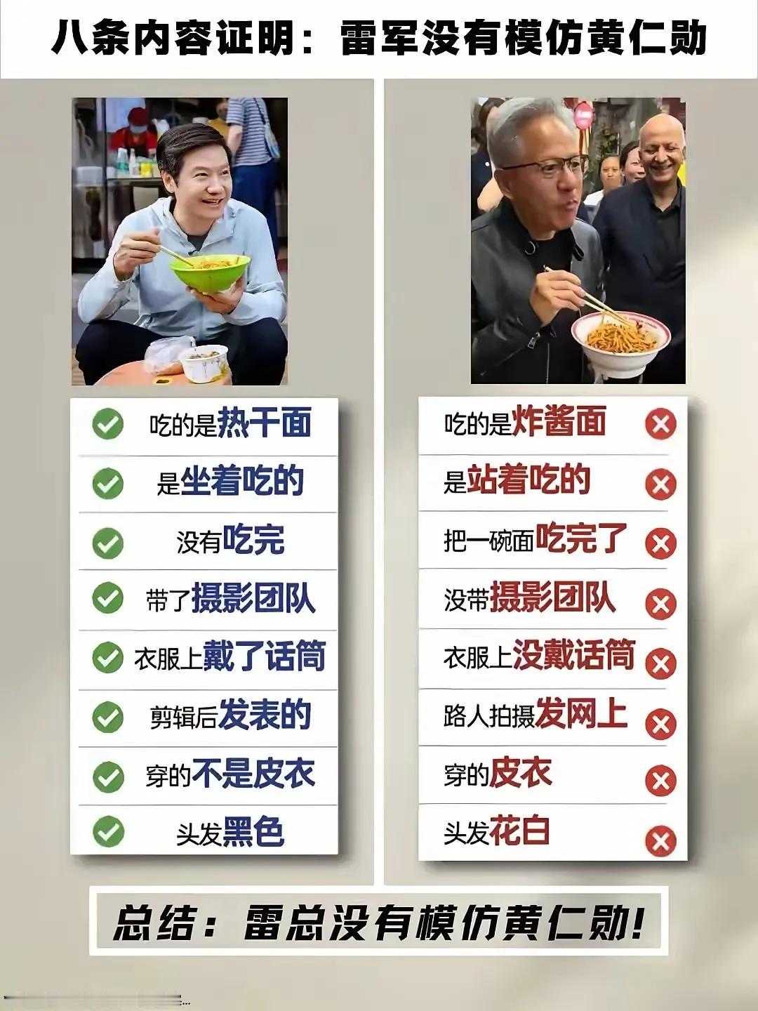 呵呵，除了这八条不一致以外，还有左手端碗的意识不一样。所以，不是模仿。