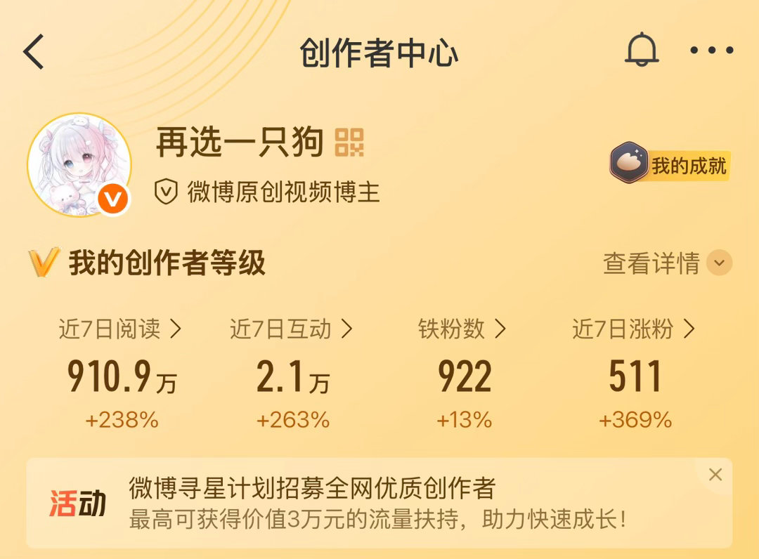 来动动助力这个再选狗上红好吗？另外有没有欧尼给我牵牵能养铁的 我包容性很强