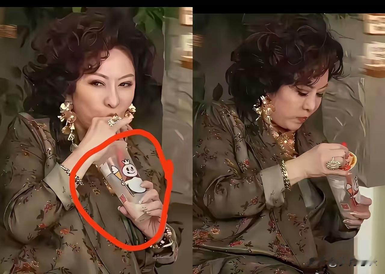 向太最打动我的，
不是她在直播间里喊"家人们"，
而是她低头喝蜜雪冰城那个瞬间。