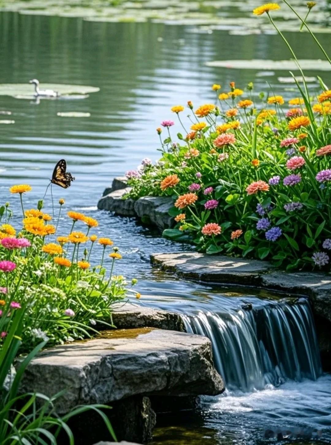 春风十里，花开成海
 
春风熏得游人醉，
十里芳菲入画来。
繁花似锦迷人眼，
不