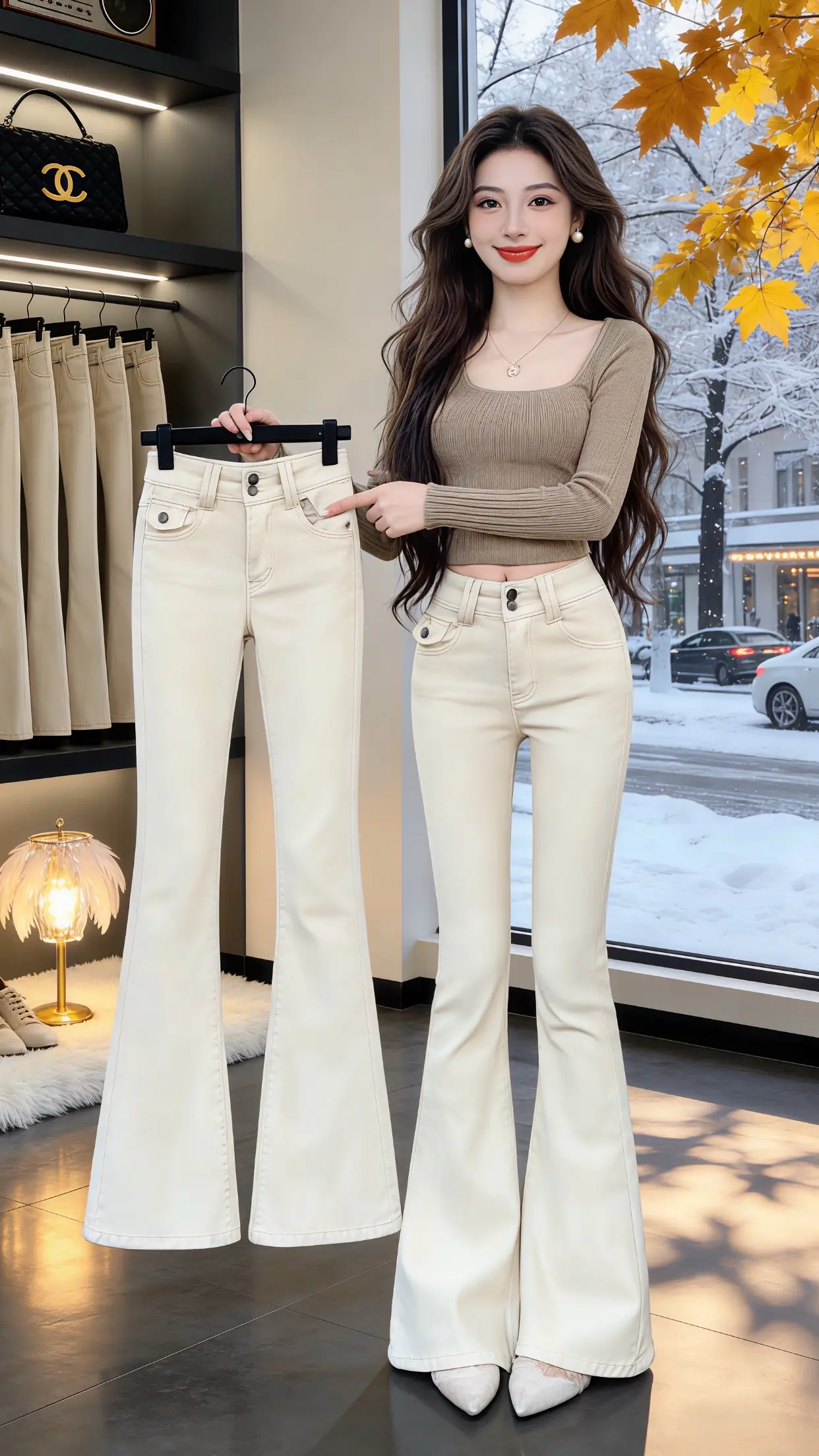 气质穿搭 微喇裤 穿出自己的风格 春款上新 过年氛围提前搞起来了