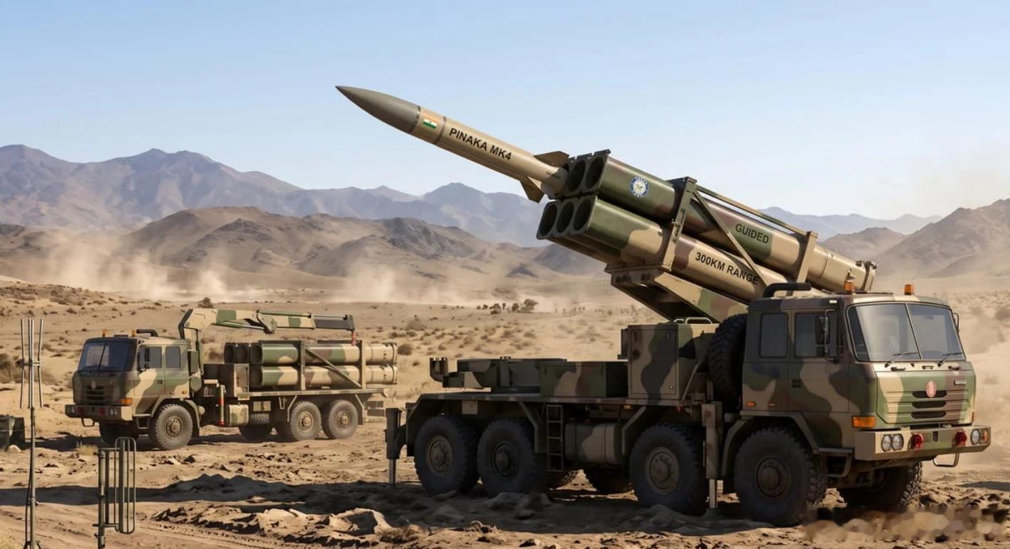 印度皮纳卡Mk4射程300公里，2028年试验2030年列装，国产火炮迈入战略打