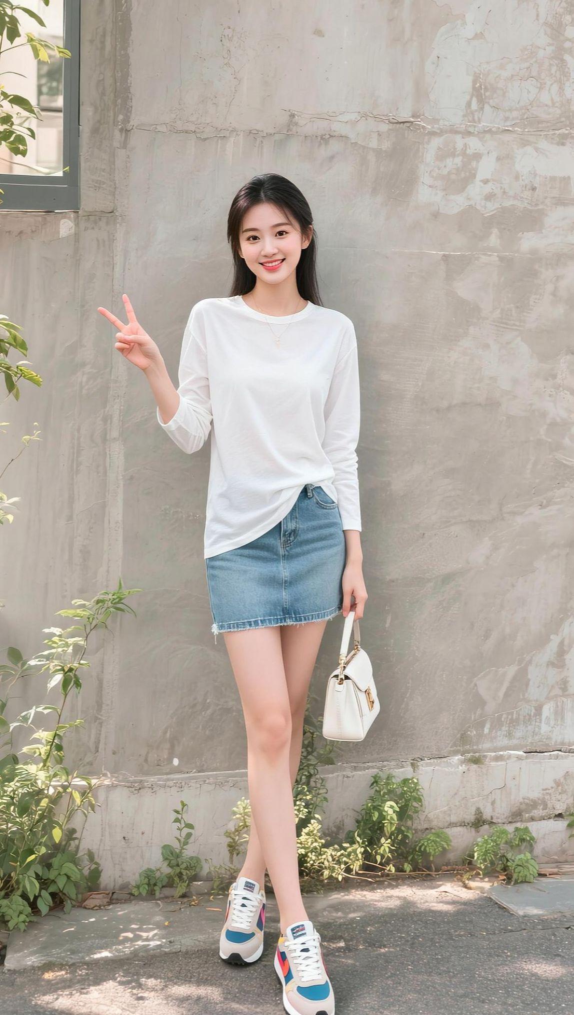 AI简约生活照 抖音ai创作 美女