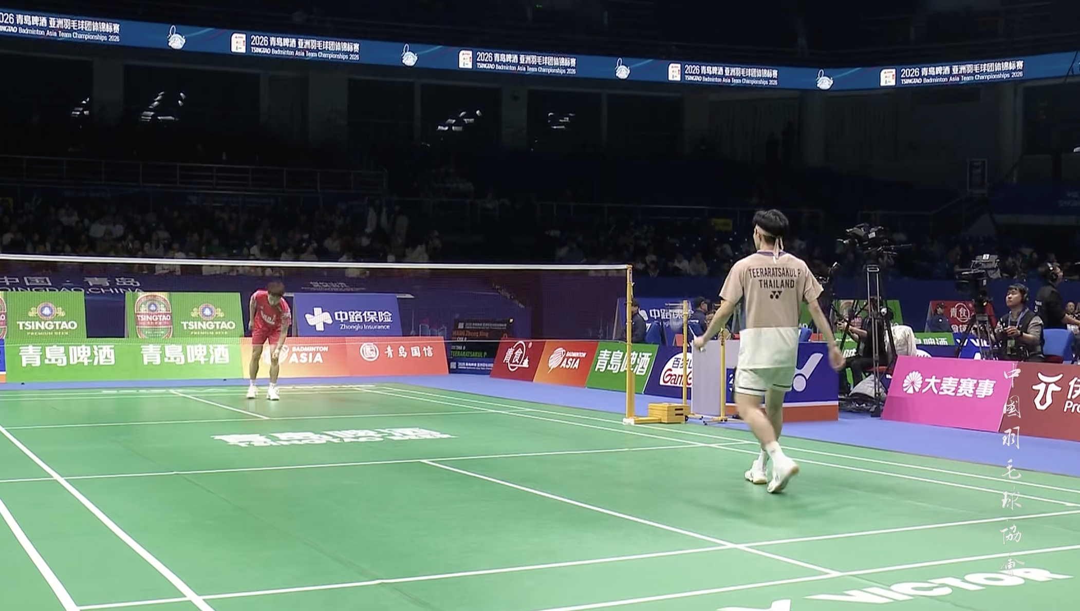 晚场比赛马上开始：王正行🇨🇳 vs 🇹🇭帕尼查蓬中国羽毛球队2026亚洲