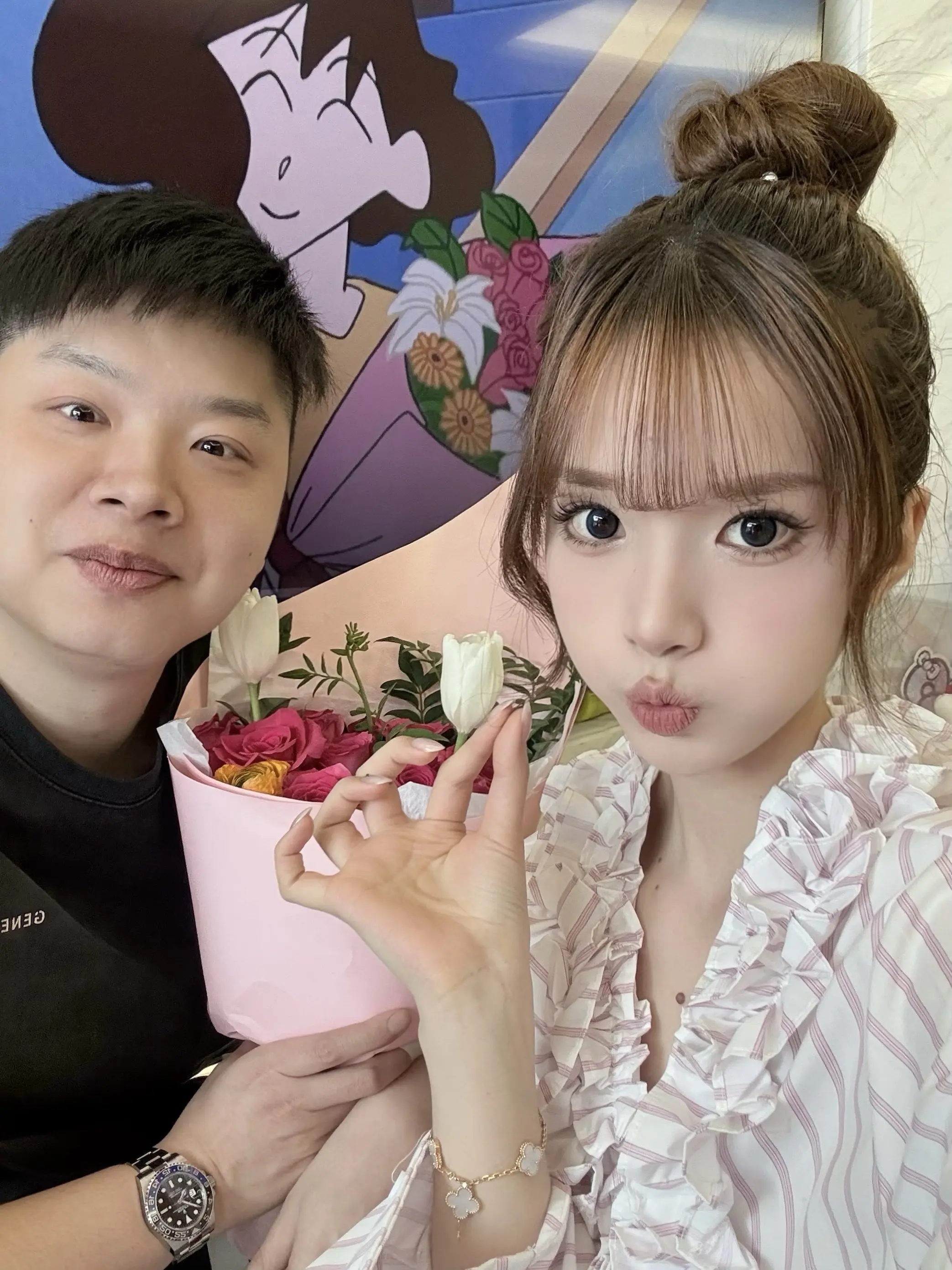 收到了我的“胖广志”送的花啦。
