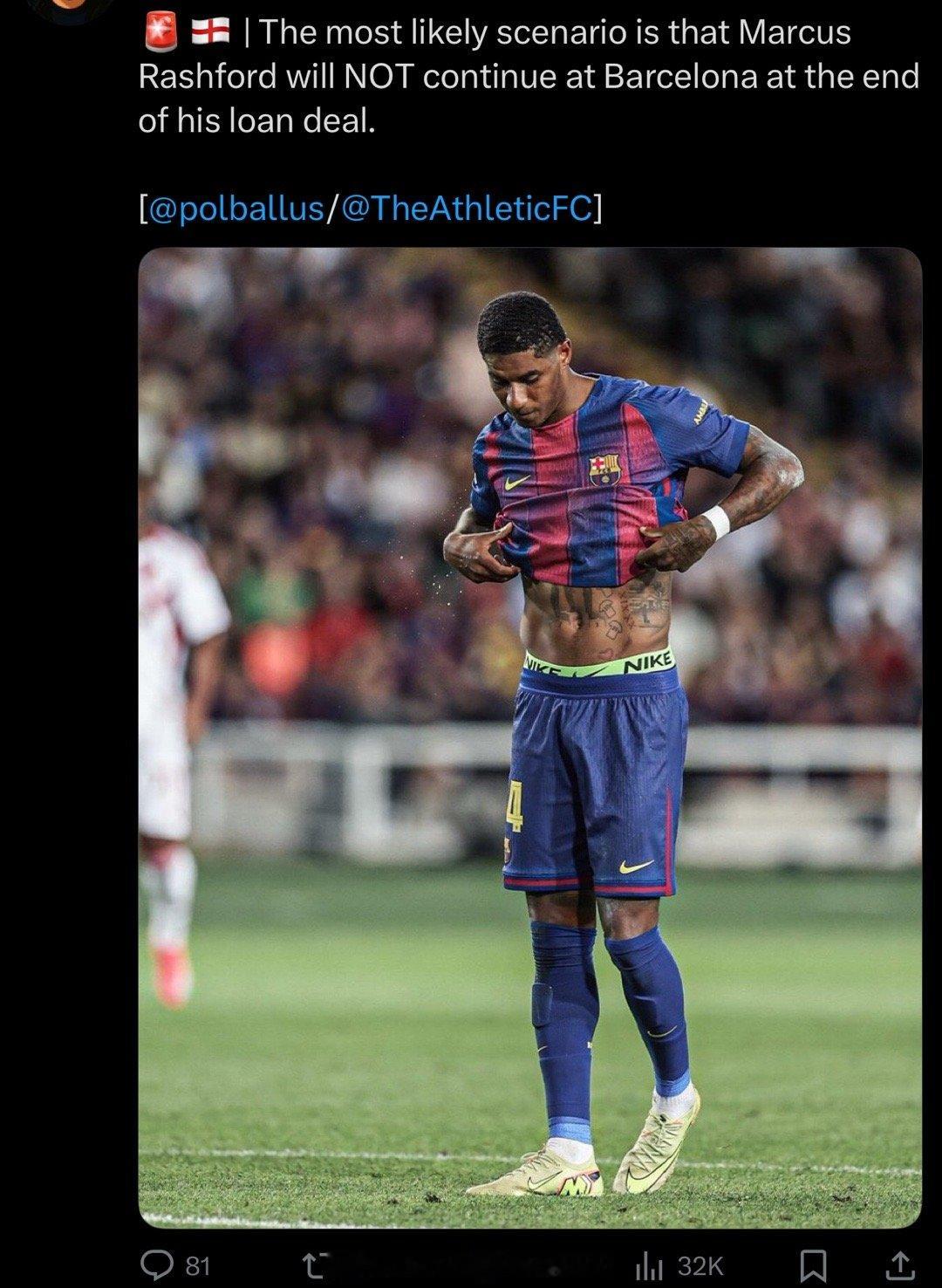 拉什福德咋了？西班牙的阳光也不行吗？ 