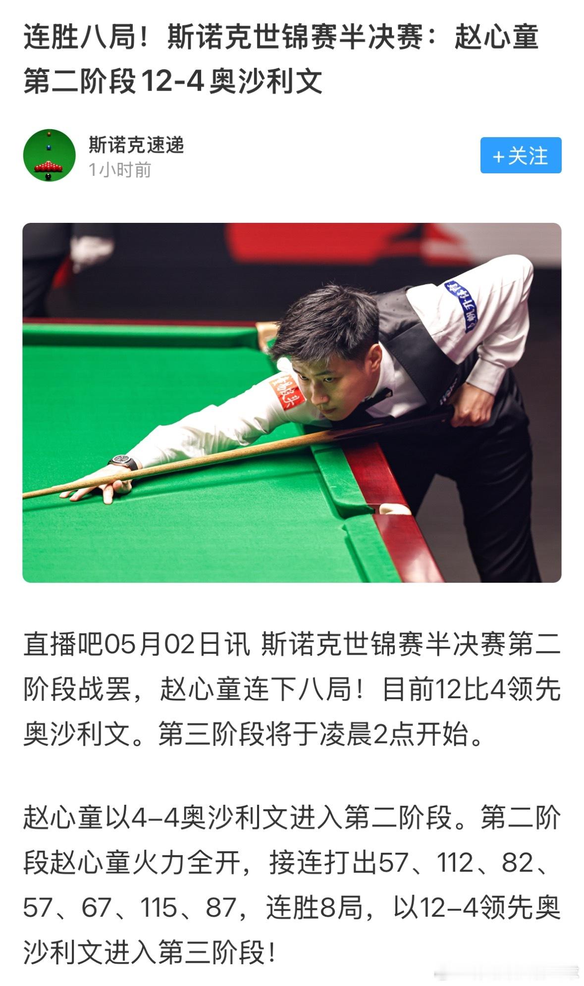 火箭这状态，明天怎么赢勇士啊[开学季]赵心童12比4拿到赛点 ​​​