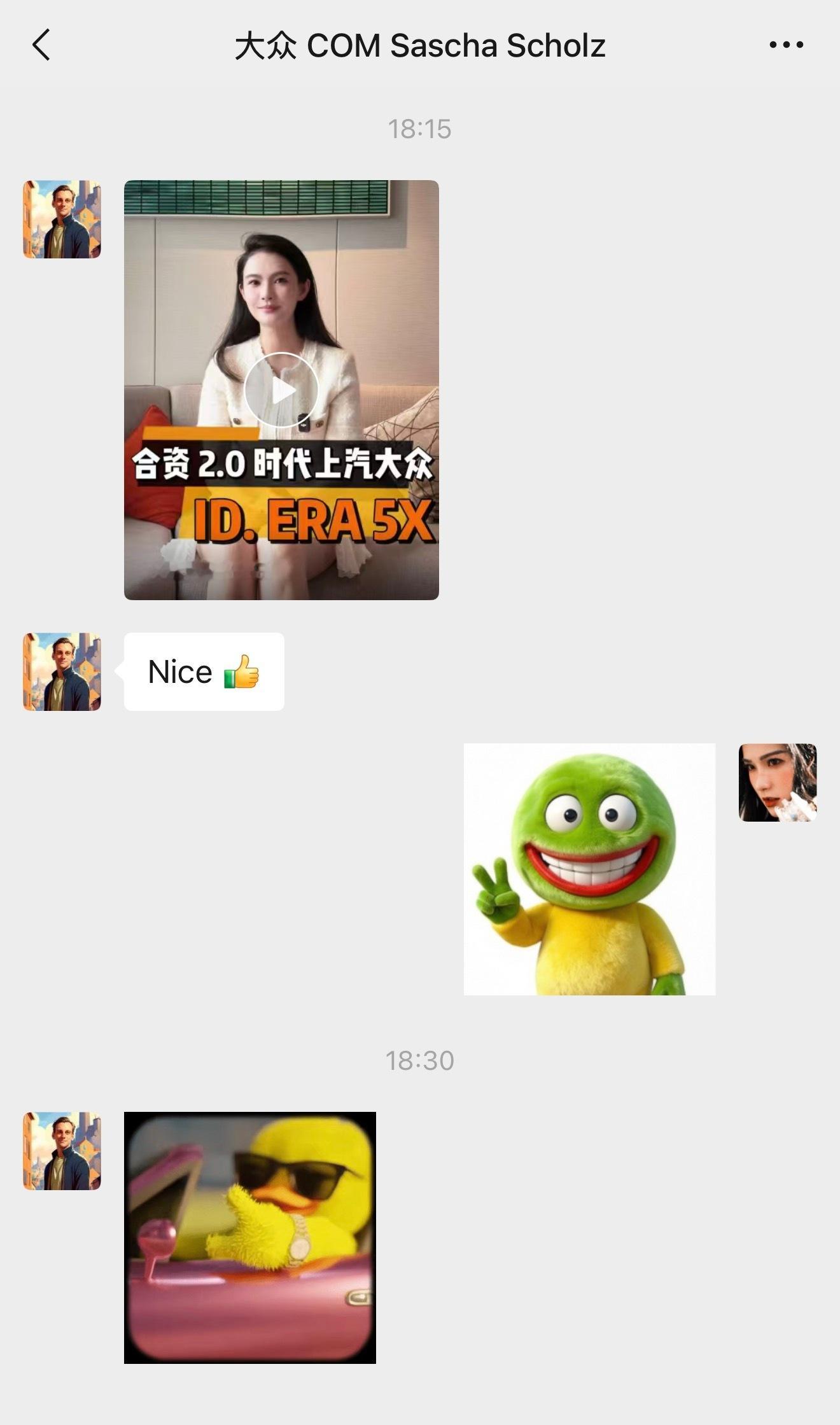 外国好朋友的赞美就是这么直接！转发我的视频并说了一句：nice