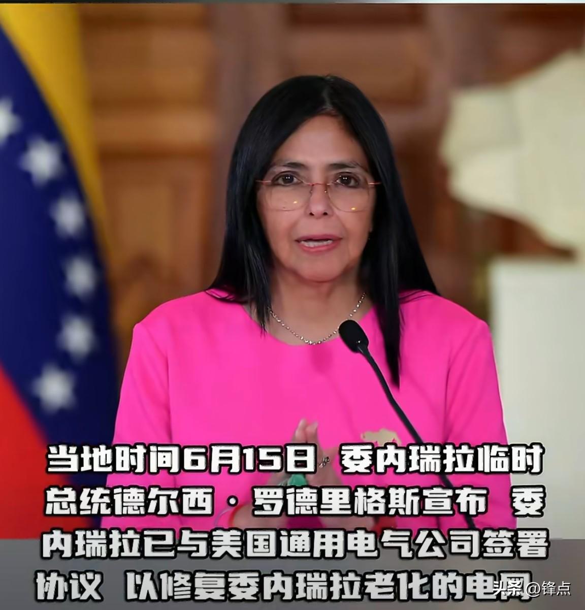委内瑞拉委托美国电力公司进行电网改造。

委内瑞拉临时总统德尔西·罗德里格斯6月