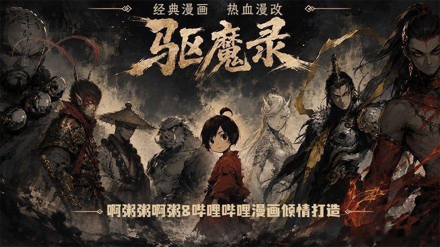 驱魔录漫剧上线颠覆传统西游设定，漫剧制作精良，高度还原原作画风，画面张力十足，剧