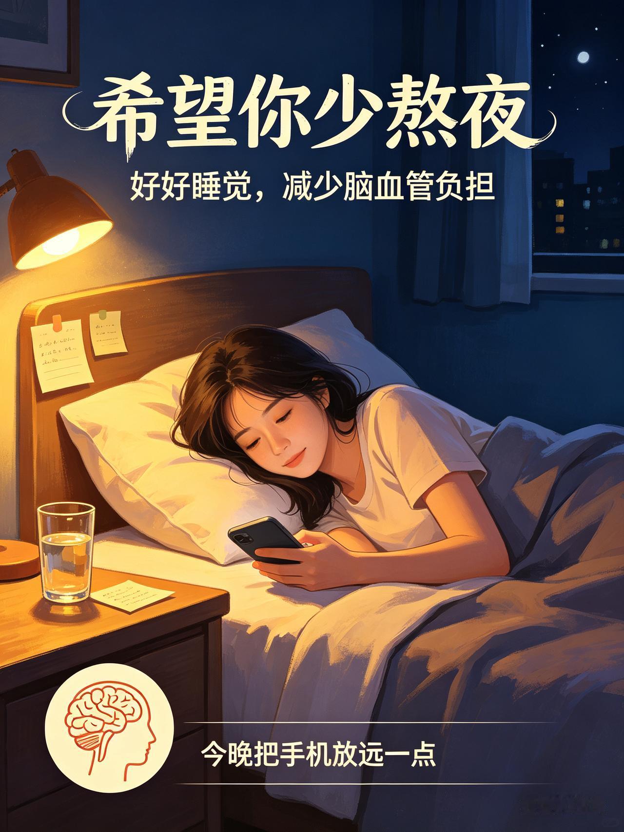 最近看到太多芳华正茂的年轻人因为熬夜而脑出血，希望你们都保护好自己吧避免熬夜玩手