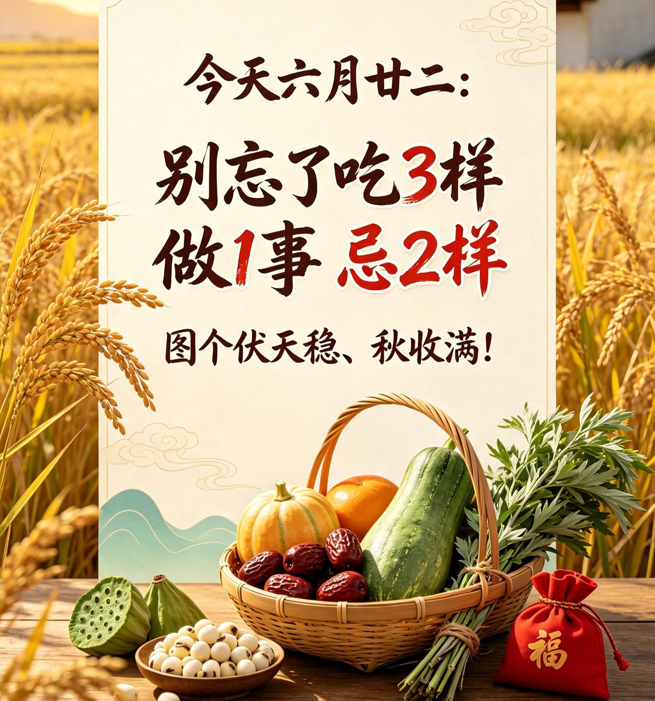 【8月4日｜六月廿二：中伏第11天，别光喊热，这天老规矩比锦鲤实在】

农历六月