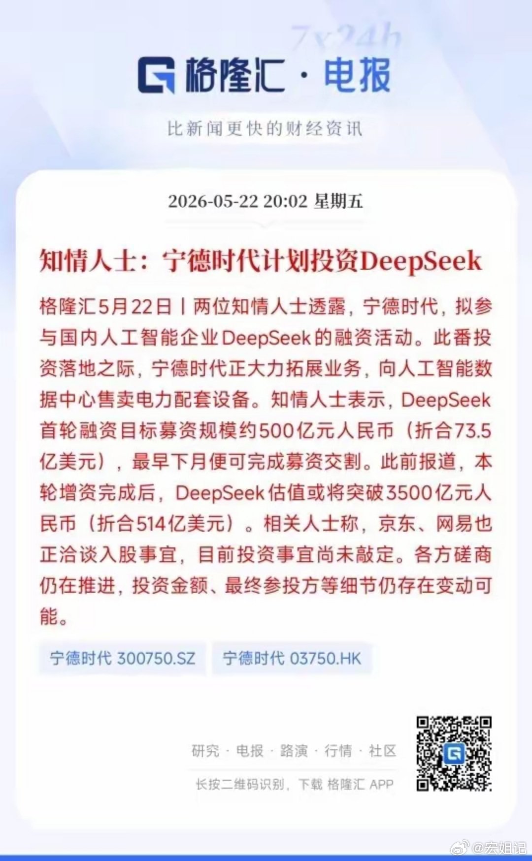 晚上，AI大模型传出重大利好消息，宁王也要入股大模型最新消息，宁王将要投资Dee