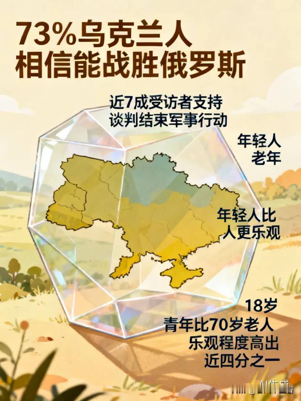 73%乌克兰人相信能战胜俄罗斯，这一数据虽降至3年来最低，但仍反映出不少信息。美