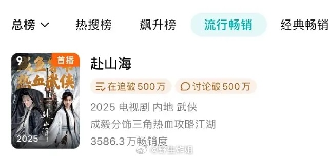 《赴山海》首日周榜第9，大家觉得这是什么水平？ ​​​