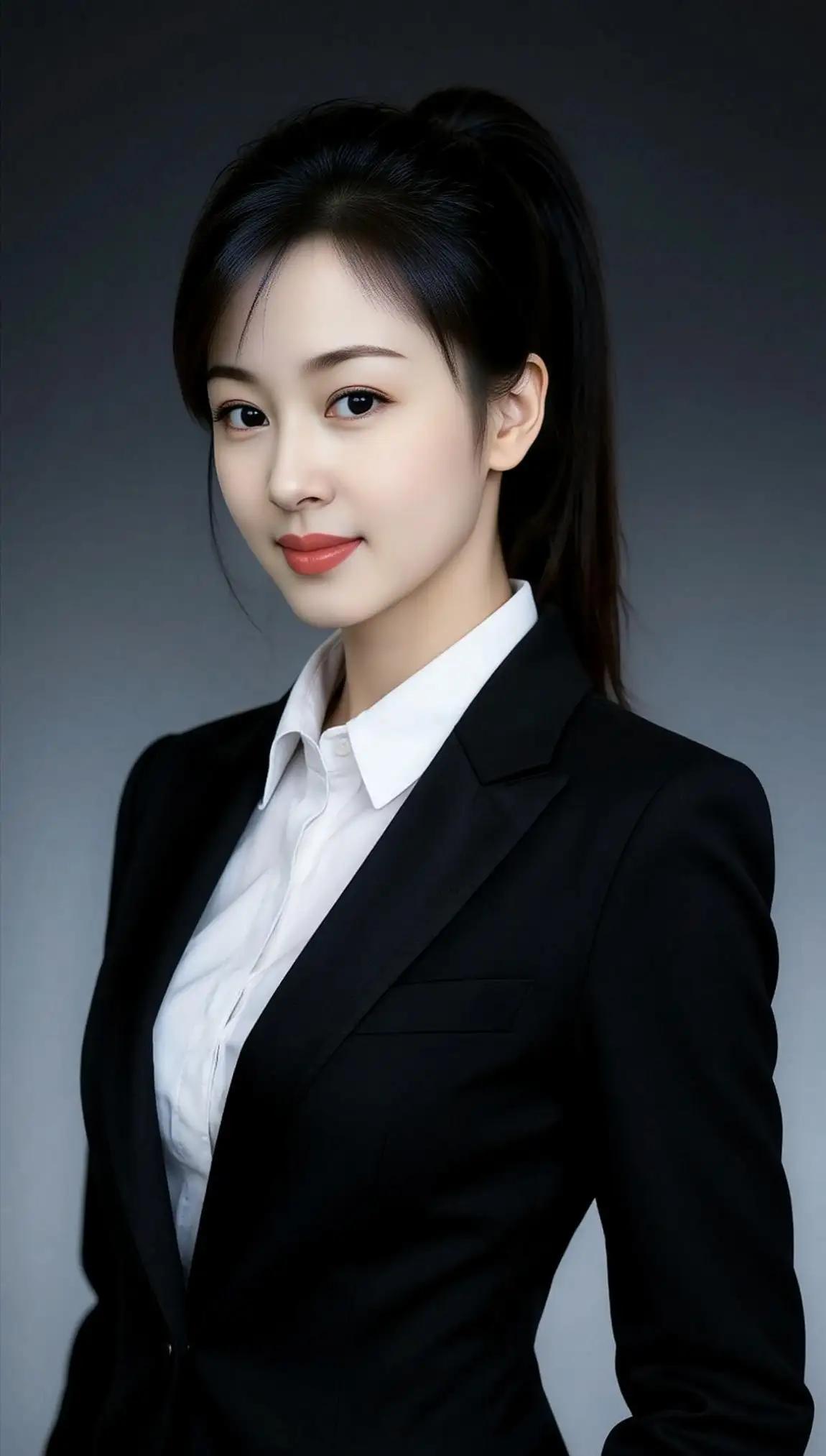职场女神范儿，黑西装白衬衫，自信满满！💼💄👠