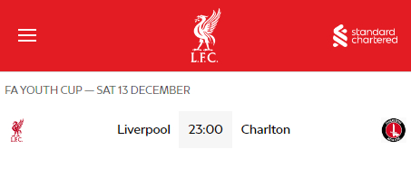 利物浦青训 青年足总杯今晚和一线队同时开球，上赛季一出场就被秒杀，希望这个赛季多