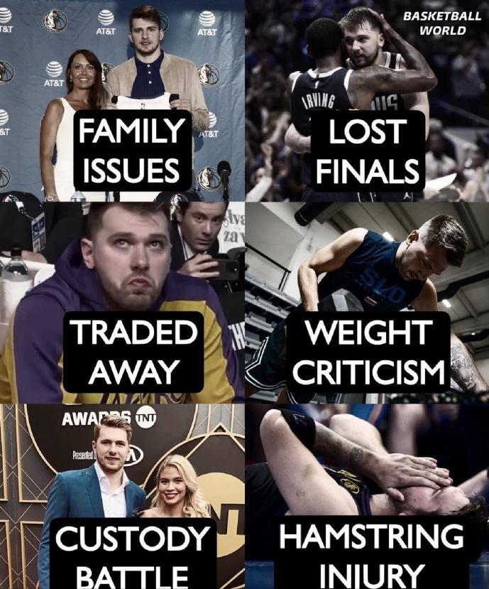 东契奇近两年的“糟心”事：
1、因商标注册权，与母亲翻脸
2、总决赛失利
3、被