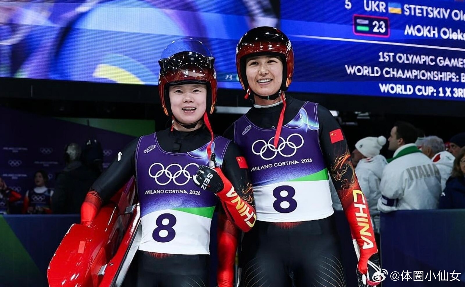 米兰冬奥会结束了男女双人雪橇的比赛，中国队刷新历史最佳成绩。在女子双人雪橇比赛中