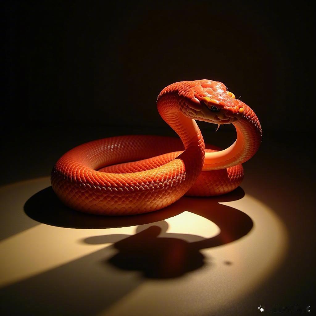 光影交织，蛇年吉祥如意，愿你绽放优雅与神秘！ 光影艺术   蛇年 （本内容由AI