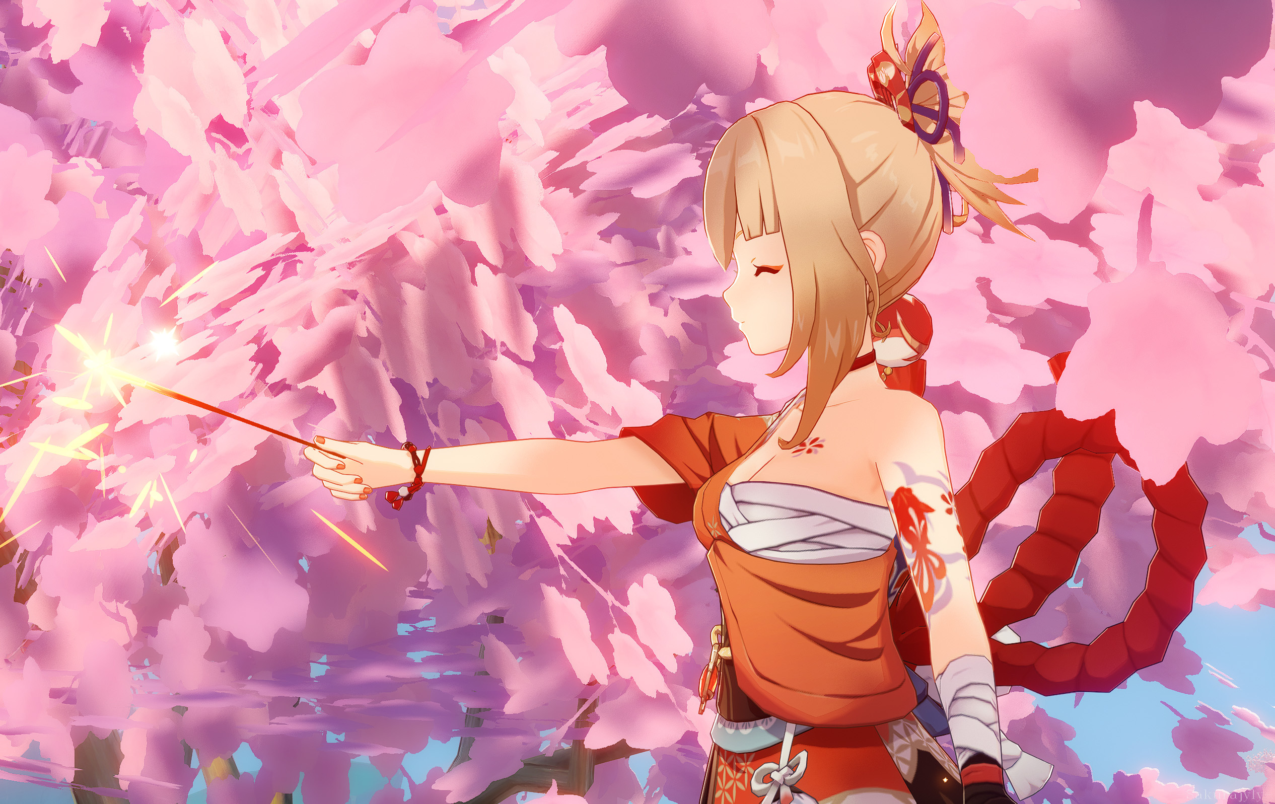 #原神[超话]##原神4.7版本##原神4.7版本二创# 樱花 想见你想见你拍拍