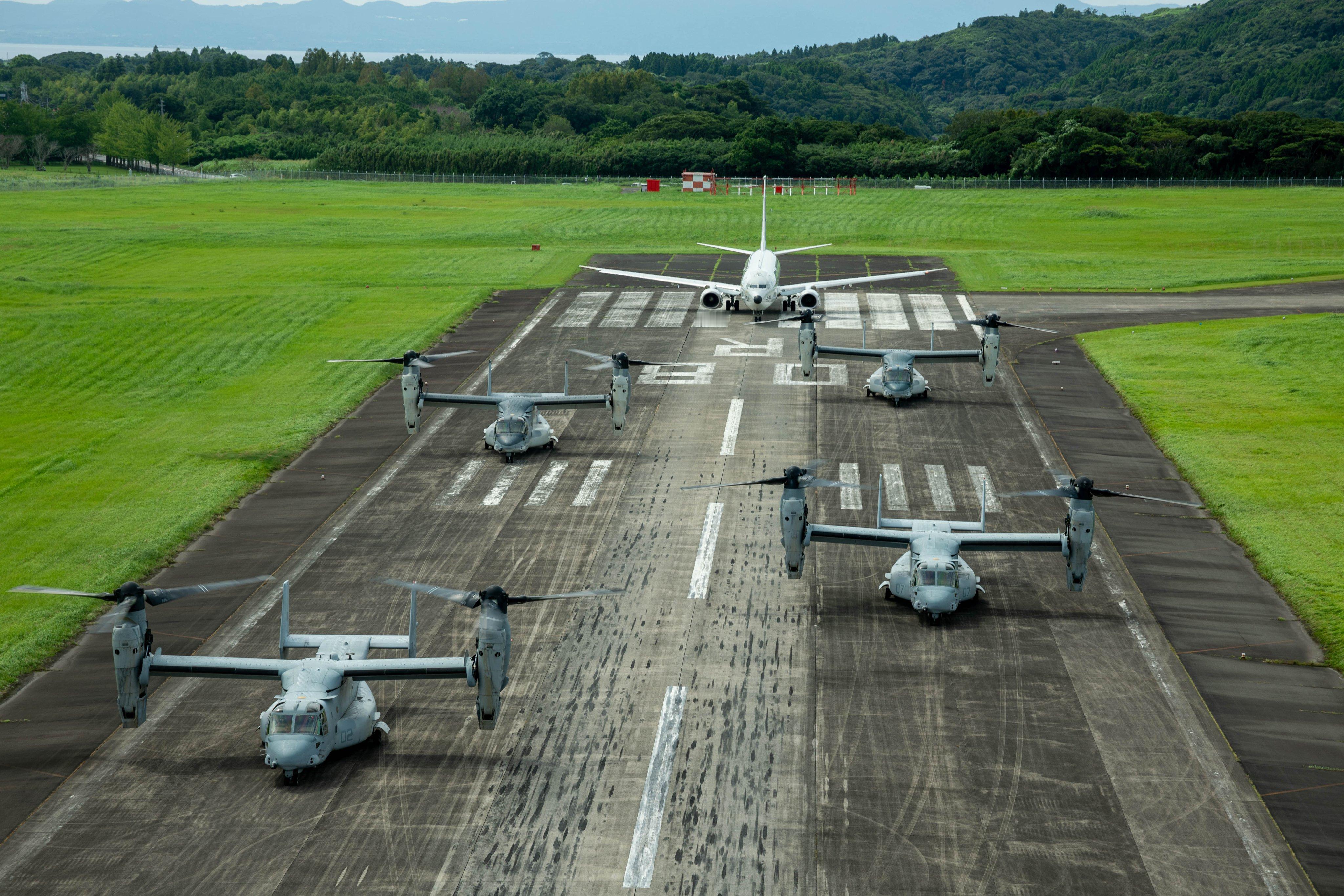 陆战队MV-22在鹿児島県 海上自衛隊鹿屋航空基地 ​​​