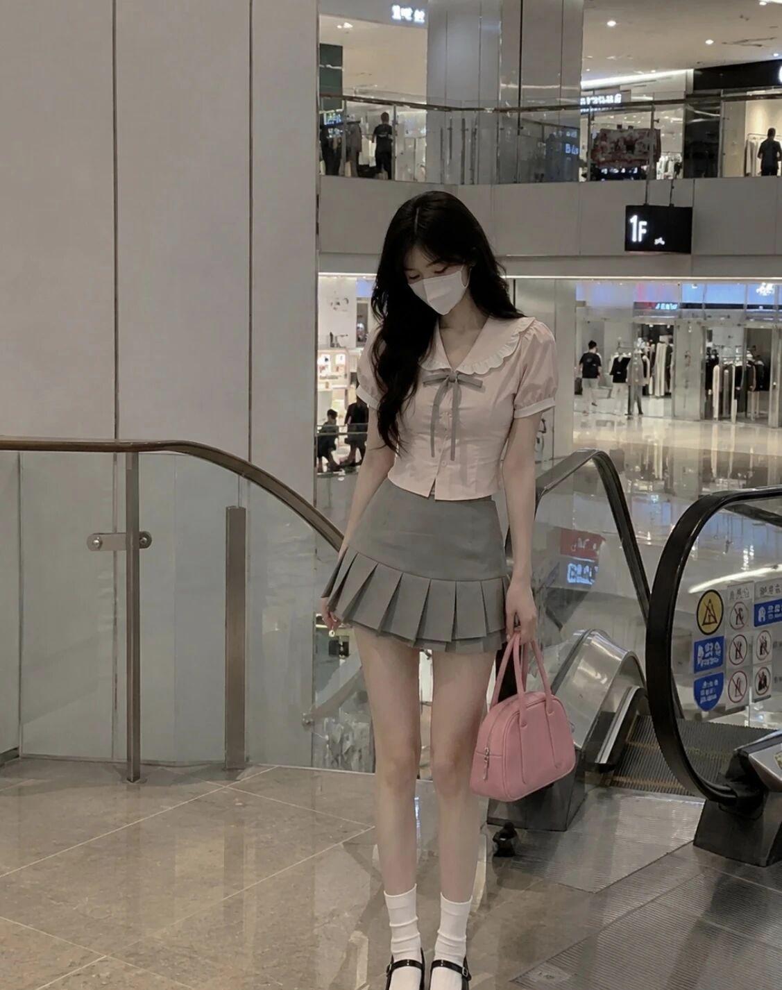 甜美少女风穿搭，粉色系少女心满满！💖👗👠