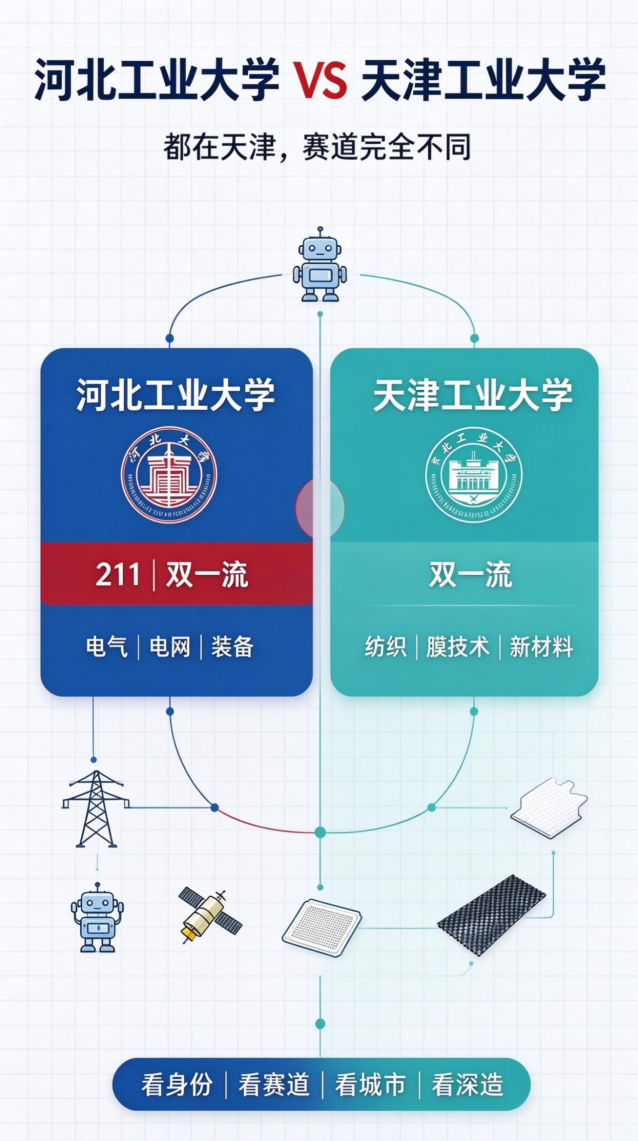 河北工业大学和天津工业大学到底怎么选？
先说河北工业大学，它是河北省属的 211