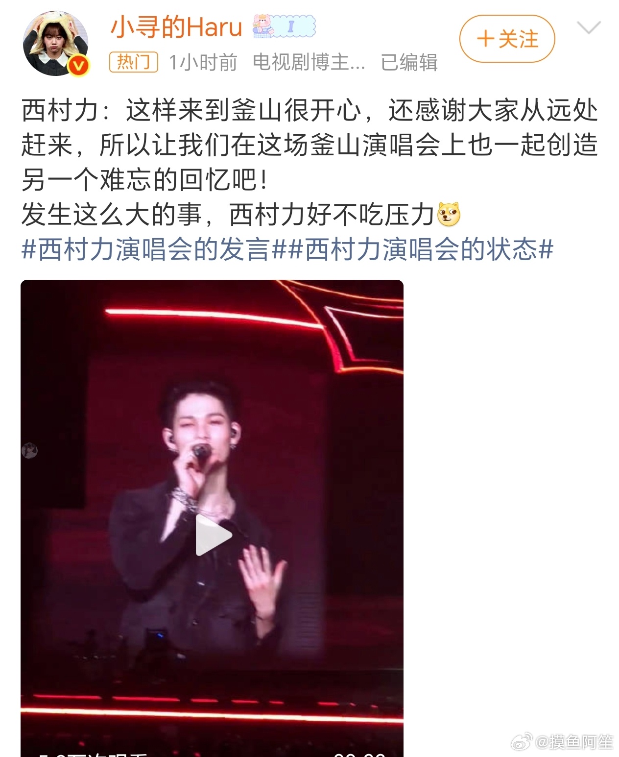 没杀够……西村力演唱会的发言