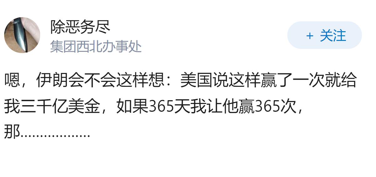 如何看待媒体宣称美国支付的3000亿美元不是赠款而是私有投资。其下评论认为伊朗收