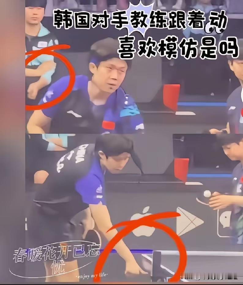 韩国教练把头哥的动作比划给林/申组合看！
这段视频有惊人发现，莎头和林/申打混双