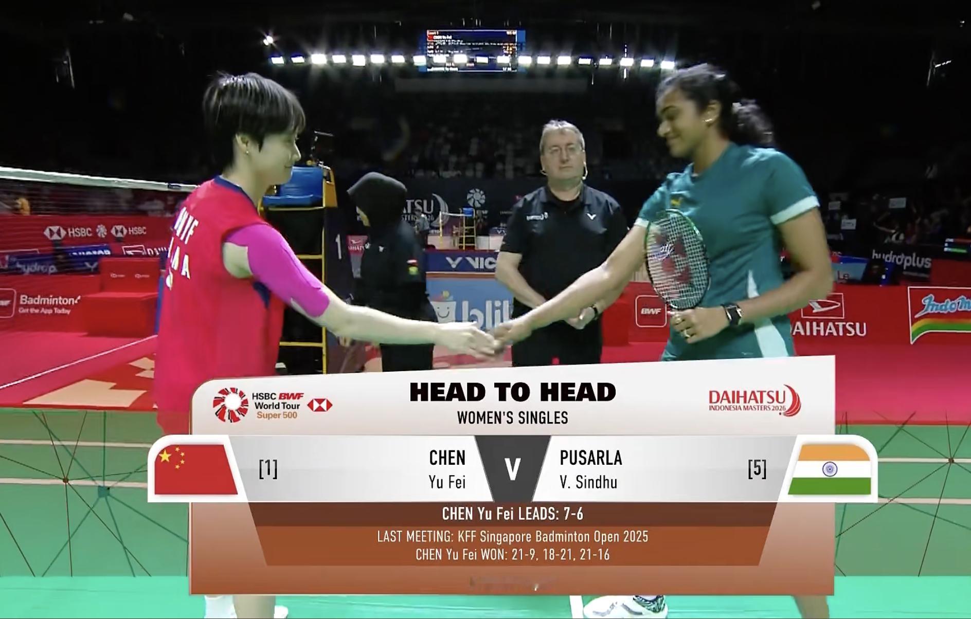 陈雨菲🇨🇳 vs 🇮🇳辛杜，比赛马上开始！2026年印尼羽毛球大师赛