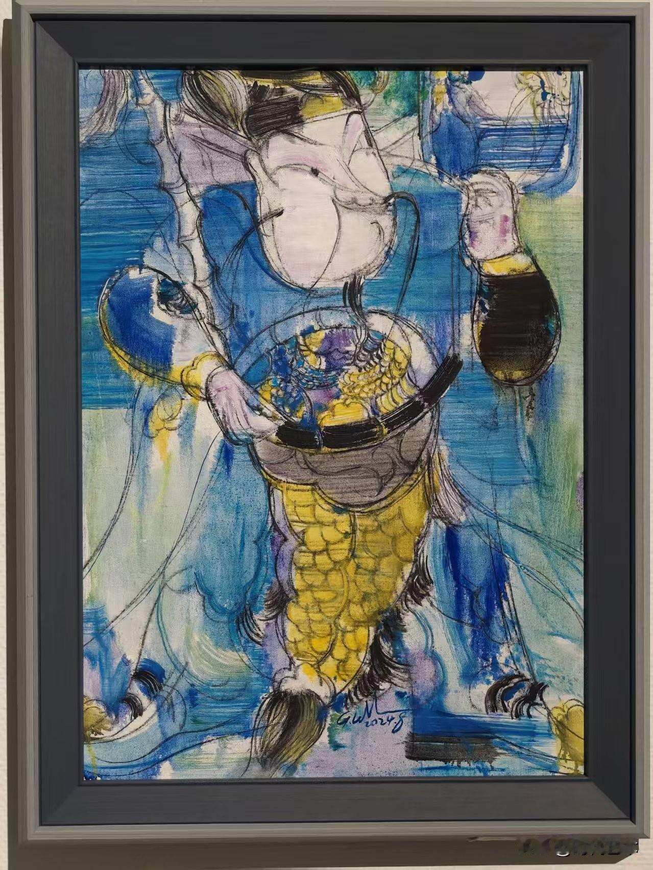 清华大学美术学院顾黎明教授杨家埠年画系列作品。这应该是顾教授在艺术市场卖的最好的