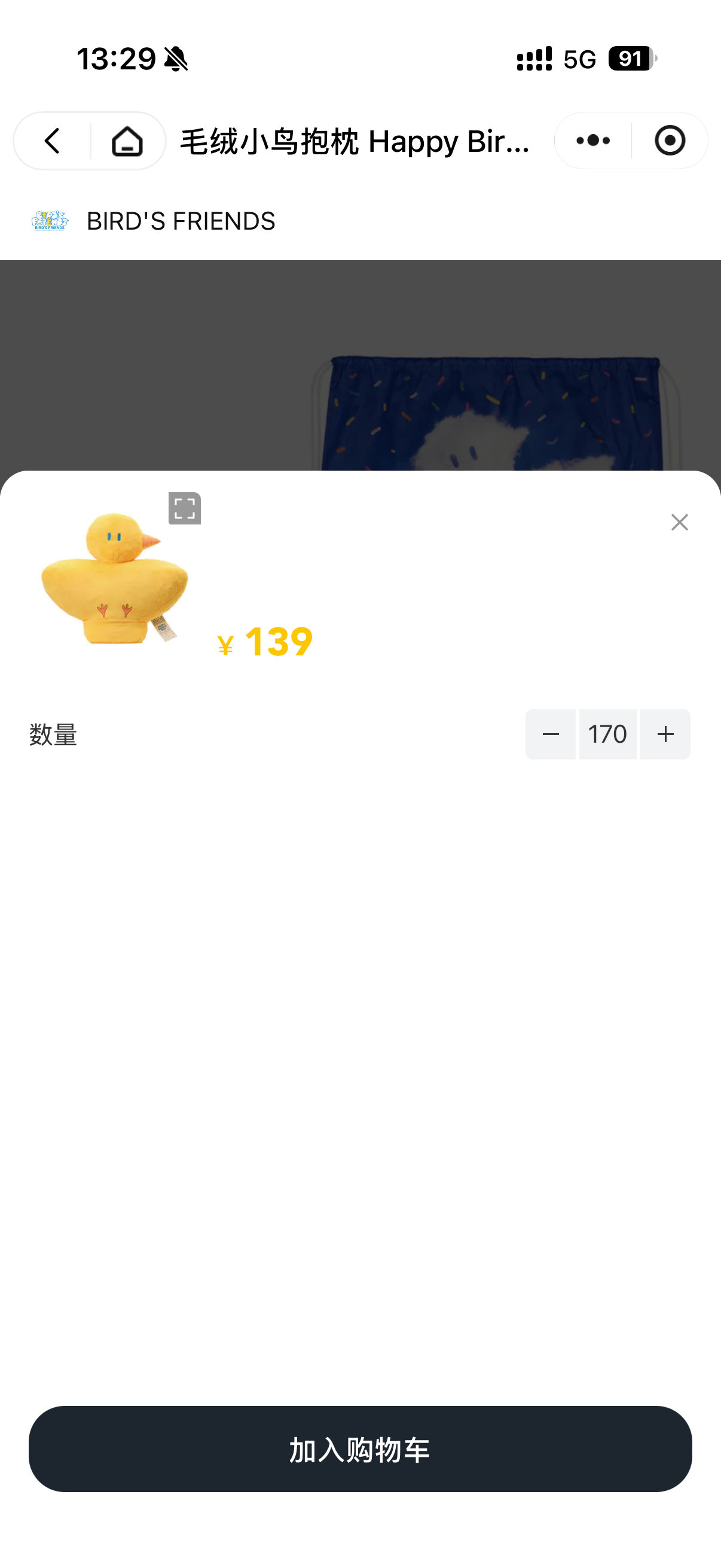 在无人知道的角落里，我们呆鸟抱枕库存只剩170了 