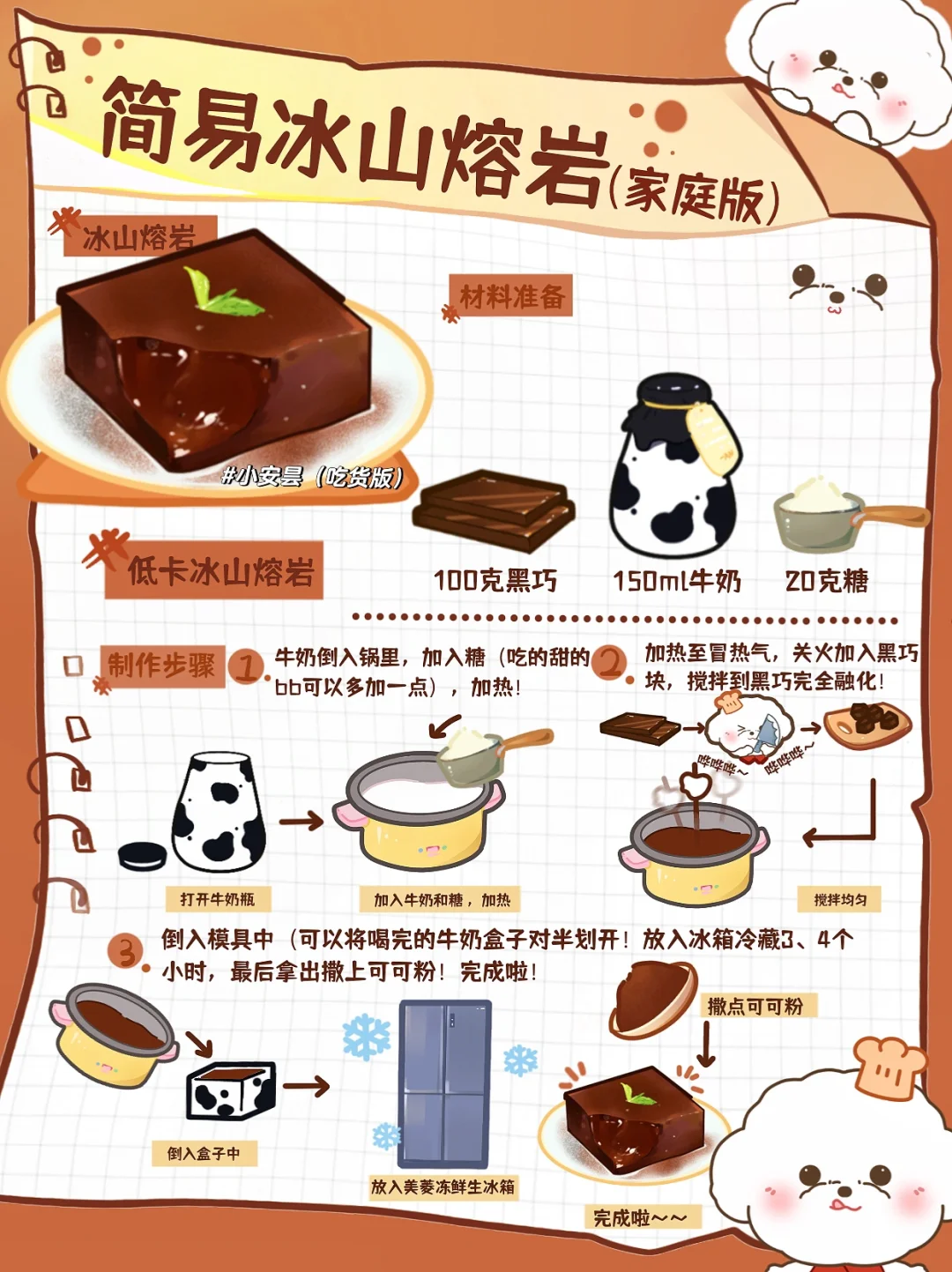 🔥听说三个材料就能做冰山熔岩❗️免烤箱！10