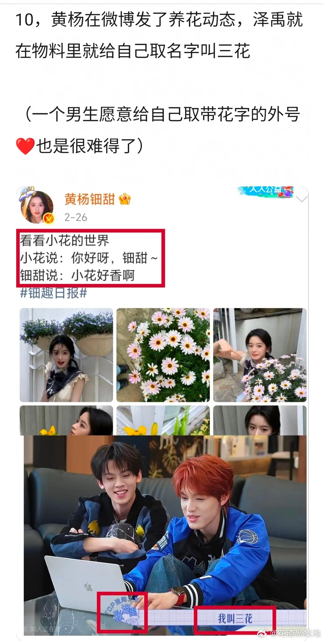 🈶网友扒 黄杨钿甜和楼人张泽禹恋情，你觉得牵强吗？ 