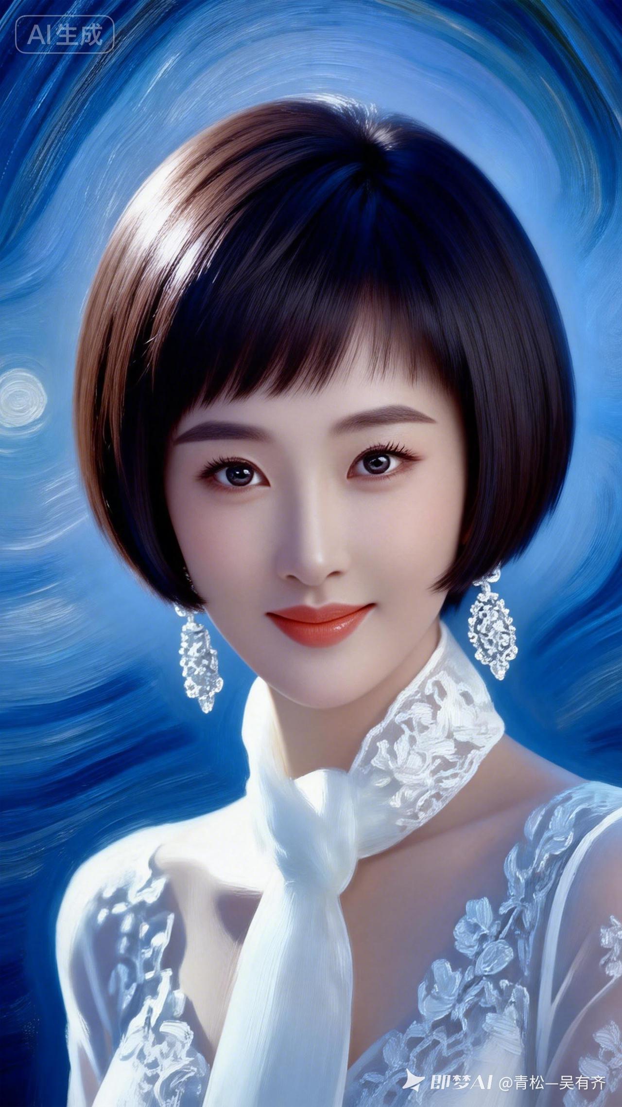 看到这位背景梦幻的漂亮女士，就好像走进了一个甜美的童话世界。画面仿佛自带魔力。背