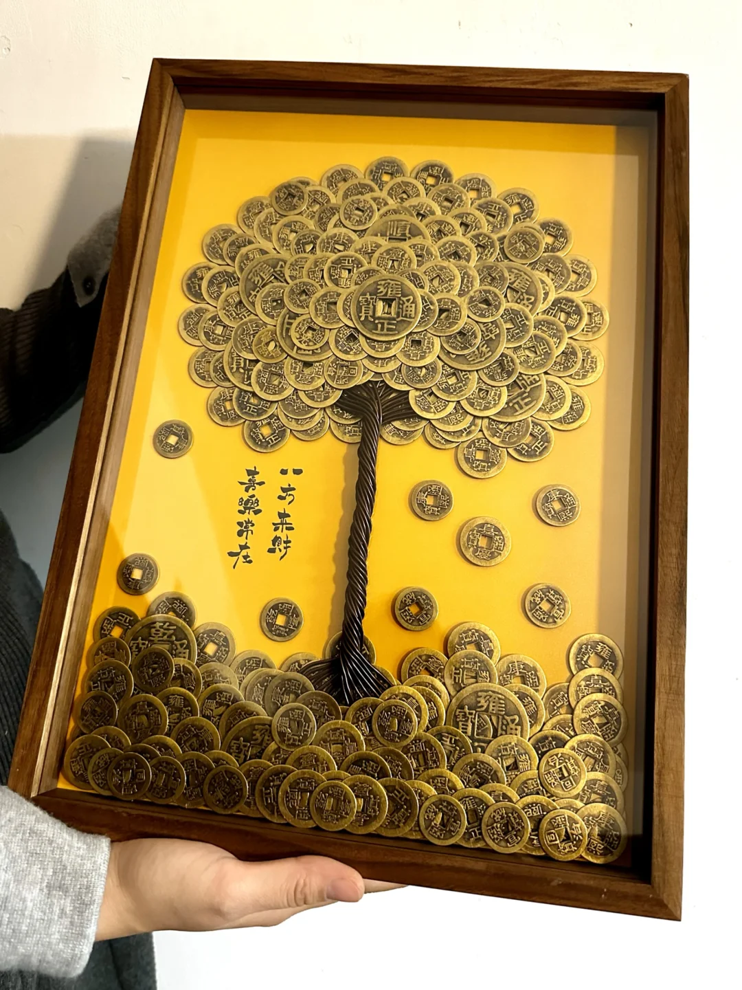 当我的领导升职了❗️手工铜钱发财树安排❗️