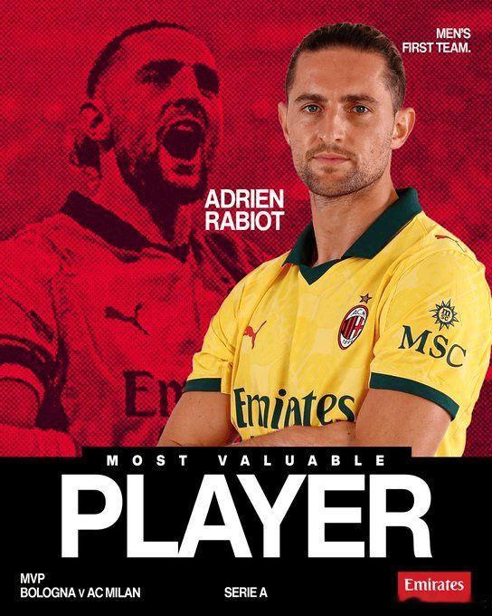 意甲联赛第二十三轮，AC米兰3-0战胜博洛尼亚。拉比奥首发登场，贡献一球一助。 