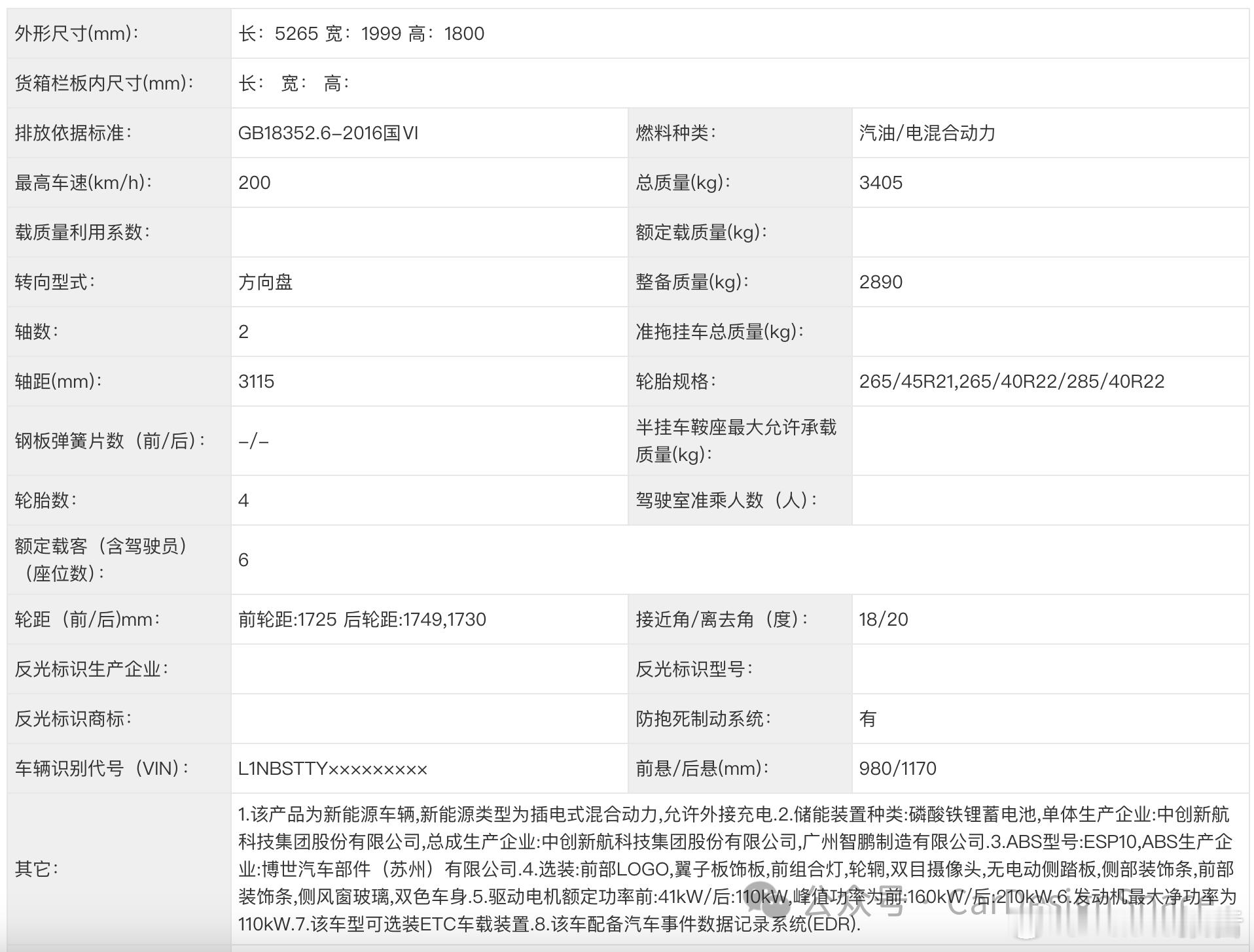 小鹏GX申报工信部第404批新车公示中，小鹏GX正式亮相，小鹏GX车身尺寸526