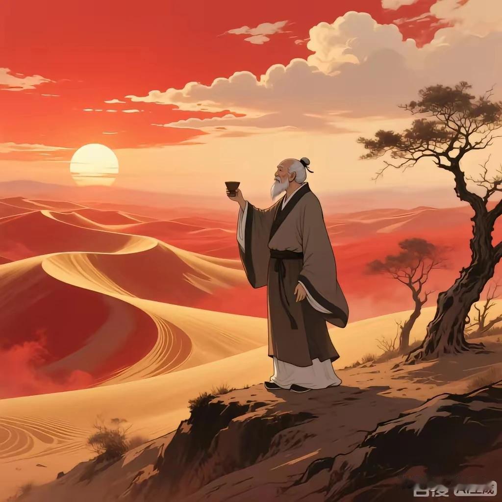 上联：少年仗剑寻前路
下联：暮年柱杖觅酒家。