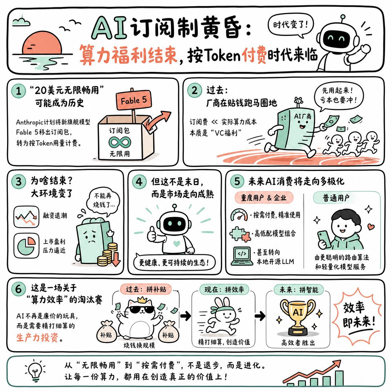 【AI订阅制黄昏：算力福利结束，按Token付费时代来临】

AI圈的“20美元