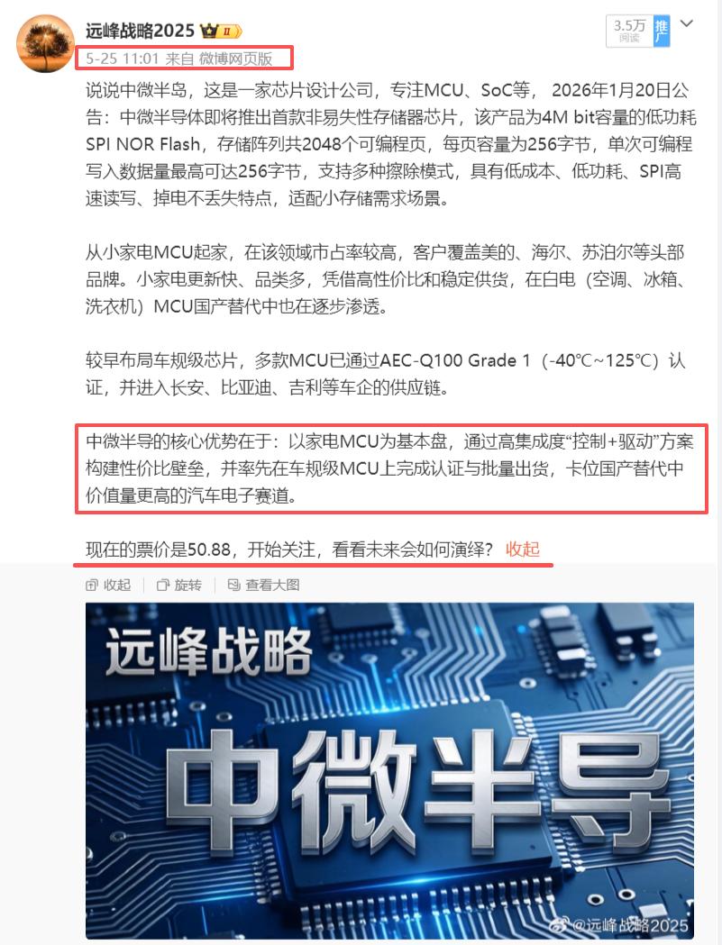 中微半导经过前面一段时间的折腾，今天终于以接近20厘米的高度崛起了，过去一段时间