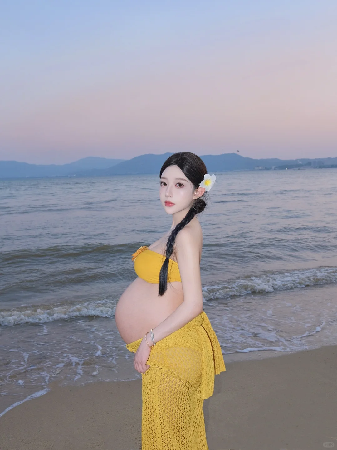 再不记录就要卸货啦🤰🏻海边孕妇照安排上