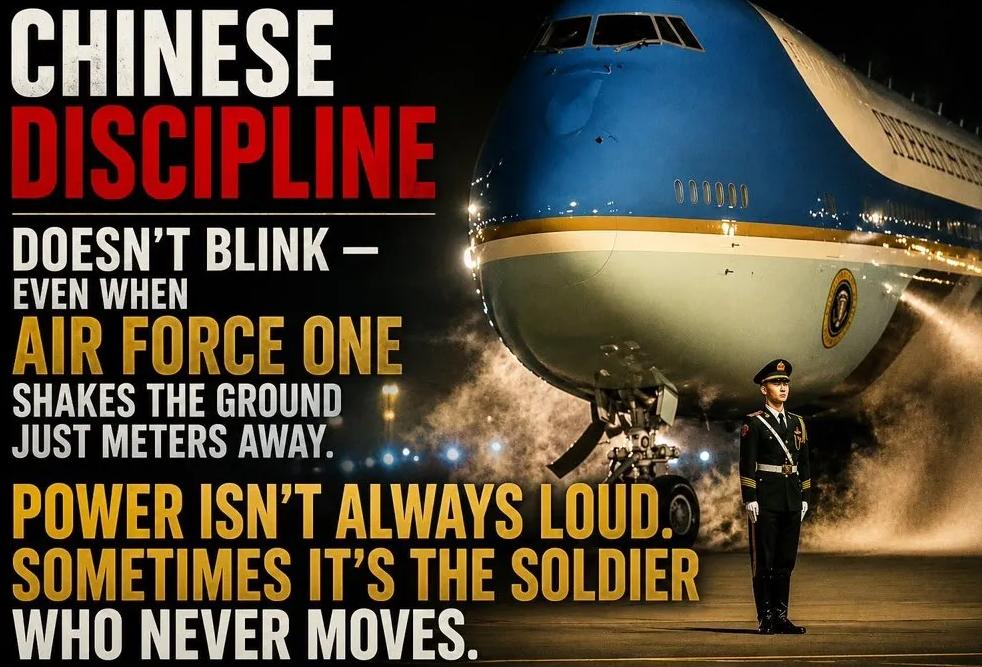 这张外网转疯的图！
别觉得外媒夸张，换你站在停机坪上也得服。今天特朗普专机降落时