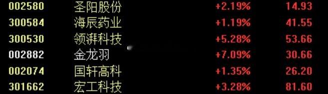 固态电池进一步回流，核心金龙羽再次大涨新高，并且带动一些低位开始补涨，粤桂、有妍