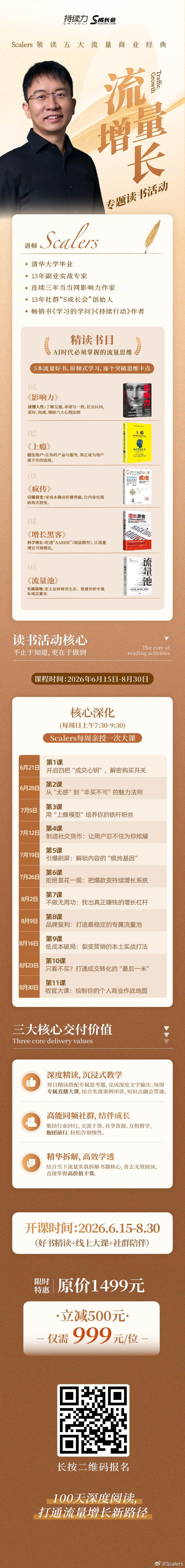 明日开营！【流量增长·专题读书活动】即将启动这次我精选了5本流量领域经典好书，层